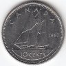 Канада 10 центов 1982 год