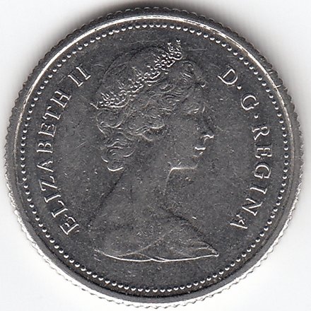 Канада 10 центов 1982 год