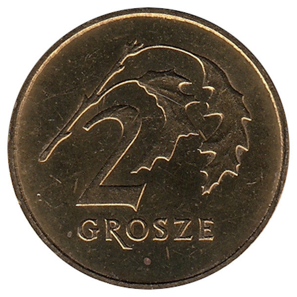 Польша 2 гроша 2005 год