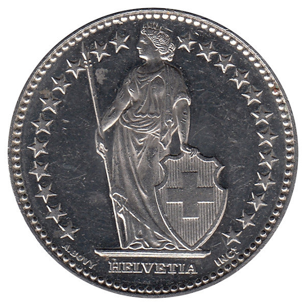 Швейцария 2 франка 2011 год