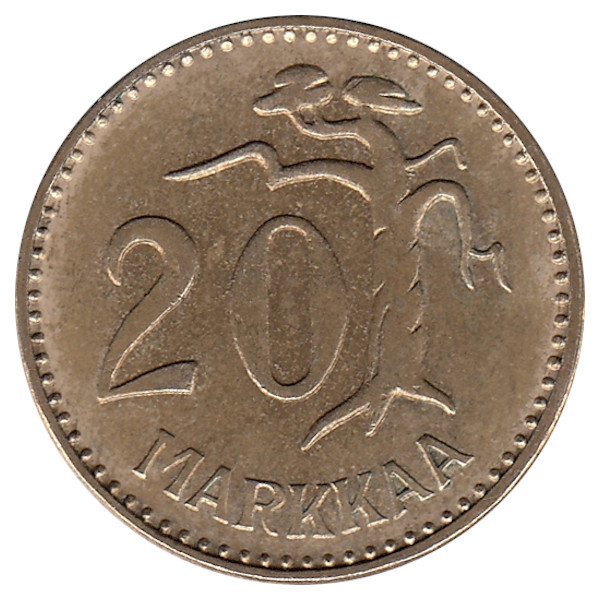 Финляндия 20 марок 1960 год 