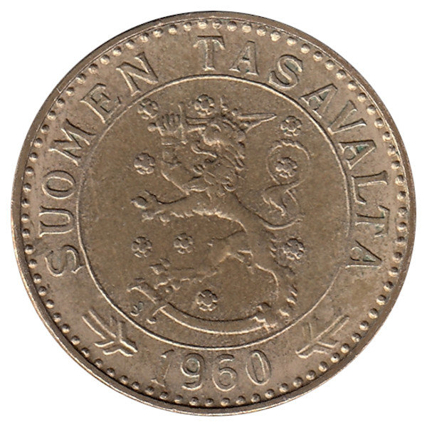 Финляндия 20 марок 1960 год 