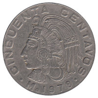 Мексика 50 сентаво 1978 год