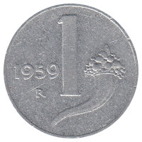 Италия 1 лира 1959 год