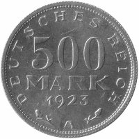 Германия (Веймарская республика) 500 марок 1923 год (A) UNC