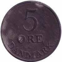 Дания 5 эре 1956 год