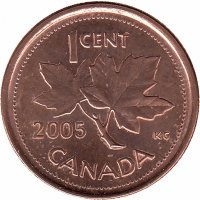 Канада 1 цент 2005 год (P)