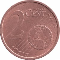 Италия 2 евроцента 2002 год