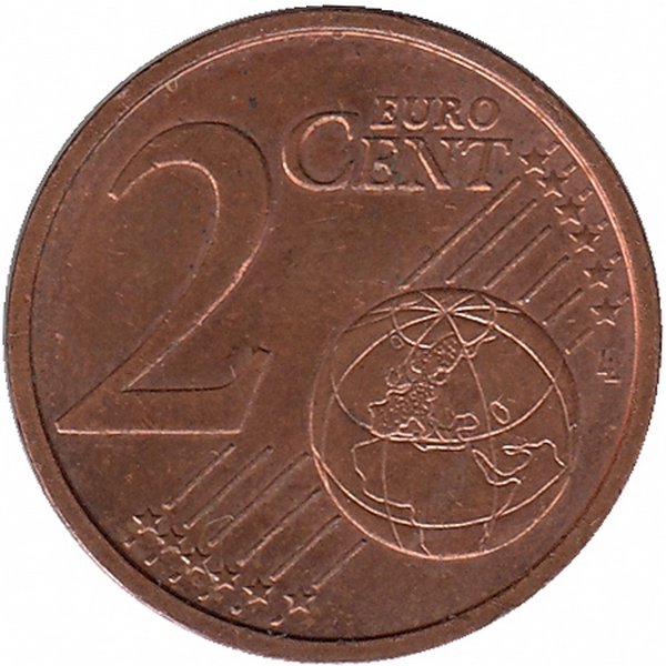 Германия 2 евроцента 2008 год (J)