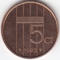 Нидерланды 5 центов 1993 год