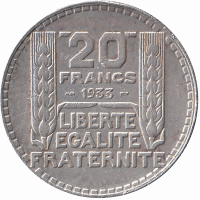 Франция 20 франков 1933 год