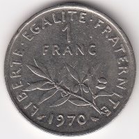 Франция 1 франк 1970 год