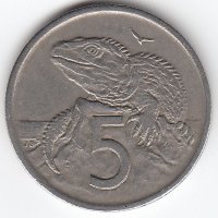 Новая Зеландия 5 центов 1975 год