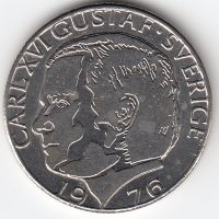 Швеция 1 крона 1976 год