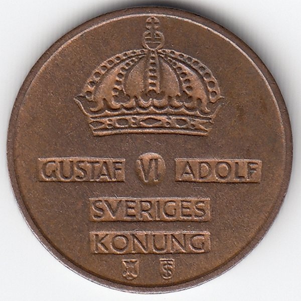 Швеция 2 эре 1954 год