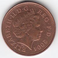 Великобритания 1 пенни 2004 год