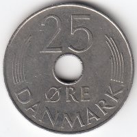 Дания 25 эре 1976 год