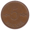 Финляндия 5 пенни 1971 год