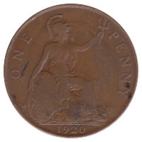 Великобритания 1 пенни 1920 год