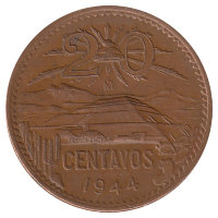 Мексика 20 сентаво 1944 год