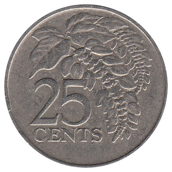 Тринидад и Тобаго 25 центов 1975 год