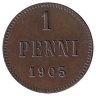 Финляндия (Великое княжество) 1 пенни 1903 год (большая цифра 3)