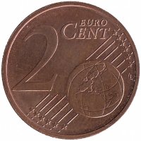 Германия 2 евроцента 2013 год (F)