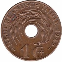 Нидерландская Индия (Голландская Ост-Индия) 1 цент 1945 год (P) 