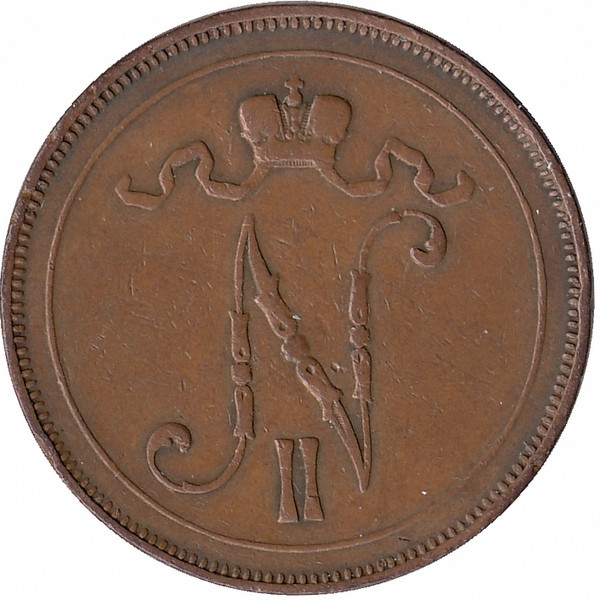 Финляндия (Великое княжество) 10 пенни 1905 год 