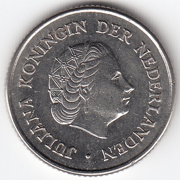 Нидерланды 25 центов 1963 год