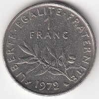 Франция 1 франк 1972 год