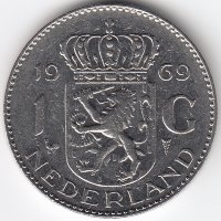 Нидерланды 1 гульден 1969 год (петух)