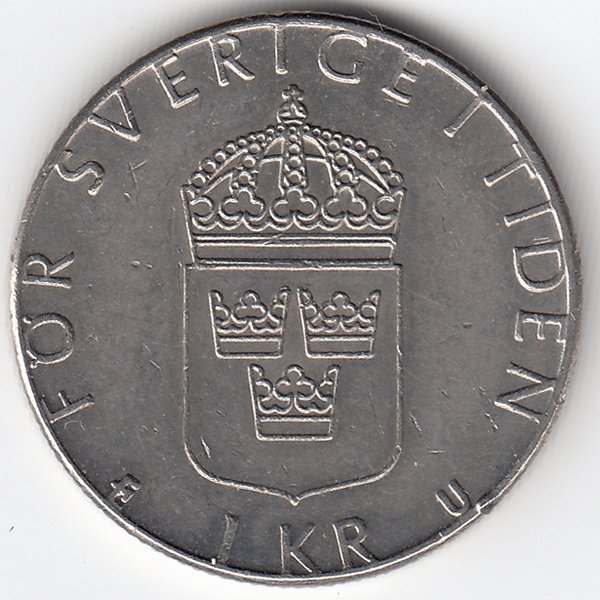 Швеция 1 крона 1977 год