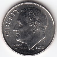США 10 центов 2018 год (P)