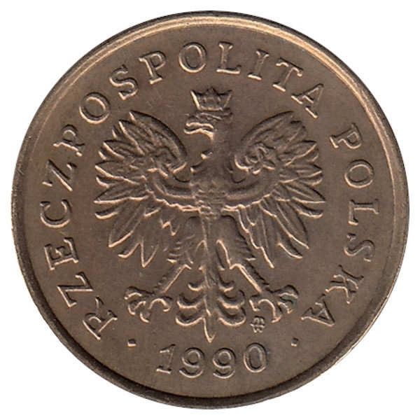 Польша 5 грошей 1990 год