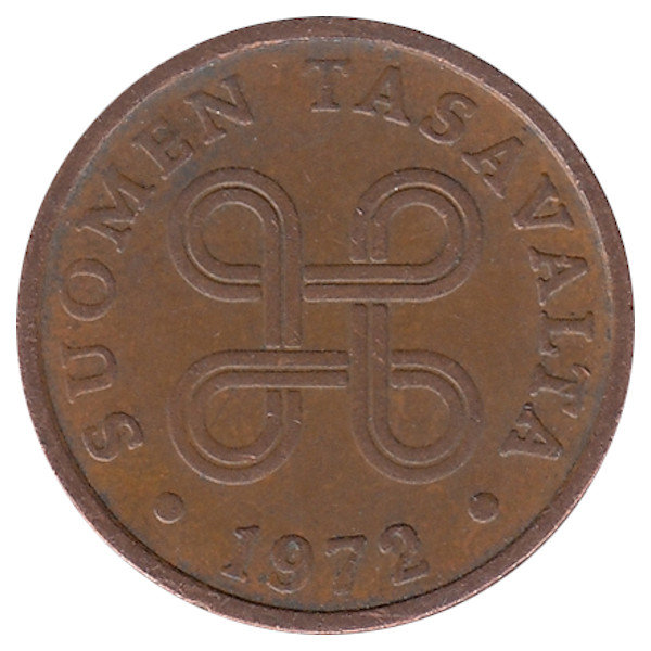 Финляндия 5 пенни 1972 год