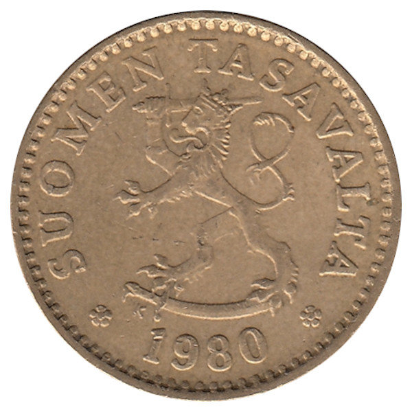 Финляндия 10 пенни 1980 год