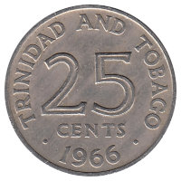 Тринидад и Тобаго 25 центов 1966 год