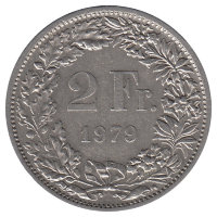 Швейцария 2 франка 1979 год