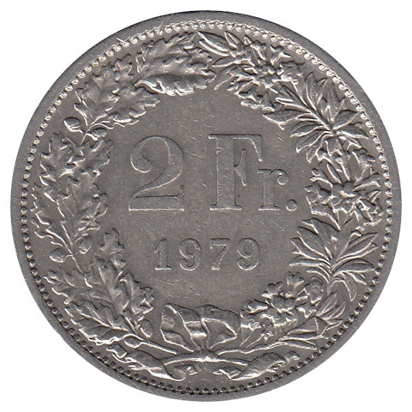Швейцария 2 франка 1979 год