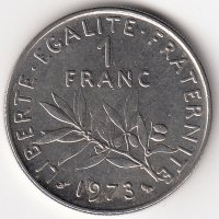 Франция 1 франк 1973 год