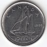 Канада 10 центов 1988 год