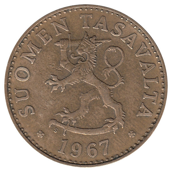 Финляндия 50 пенни 1967 год (не частая)