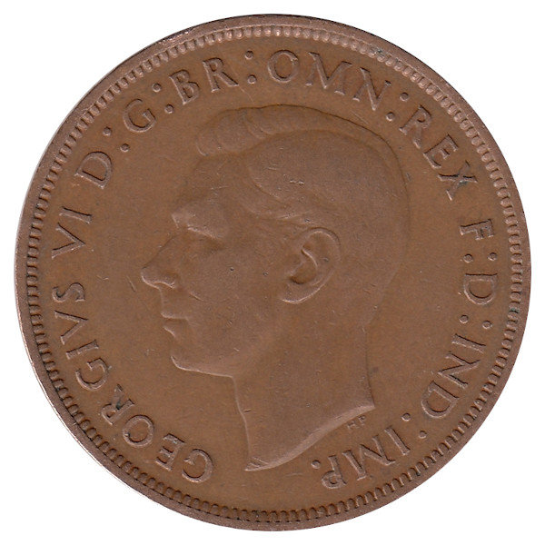 Великобритания 1 пенни 1937 год
