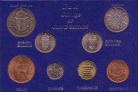 Великобритания набор из 8 монет 1963-1967 год