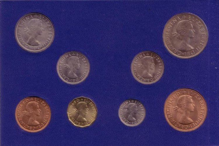 Великобритания набор из 8 монет 1963-1967 год
