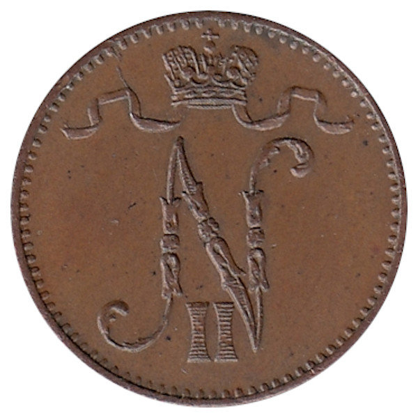Финляндия (Великое княжество) 1 пенни 1907 год 