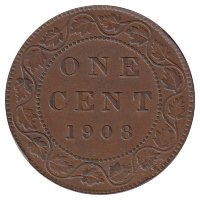 Канада 1 цент 1908 год