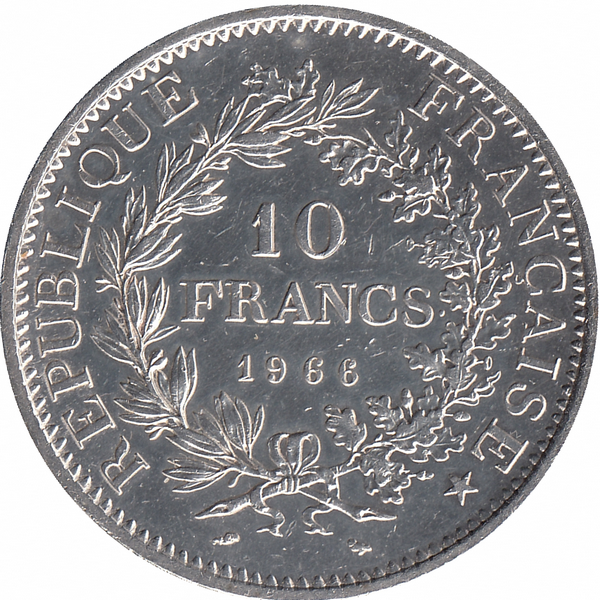 Франция 10 франков 1966 год (XF-UNC)