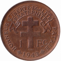Мадагаскар (заморские территории Франции) 1 франк 1943 год